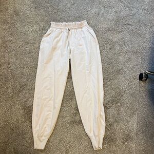 Abercrombie & Fitch Beige Elastic Waist Joggers